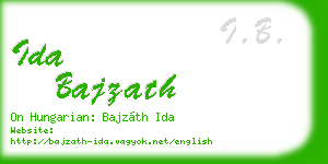 ida bajzath business card